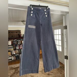 Vintage Rugby by Ralph Lauren 100% Cotton Wide Leg Sailor Pants Size 0